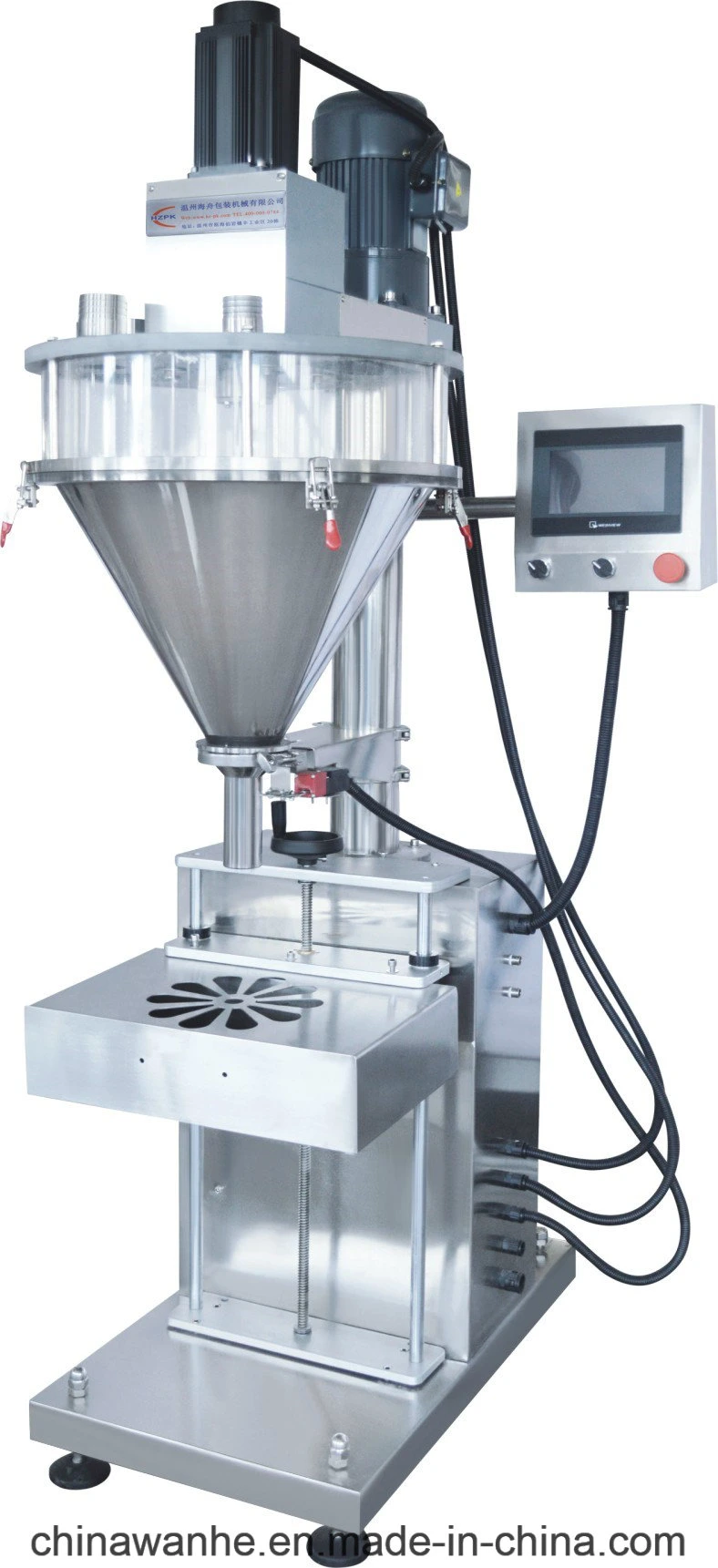 Hzf-B Semi-Automatic Auger Milk Medicine Powder Filling Machine with Weigher