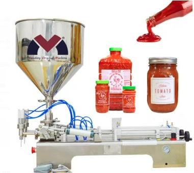 Halbautomatische Glasflaschen-Saftfüllmaschine mit Tomatensauce und Honiggeschmack