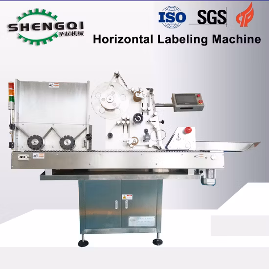In China hergestellte automatische Desktop-Rundflaschen-Flachetikettiermaschine